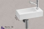 Suspended Ceramic Hand Wash | Recto 36 Benesan