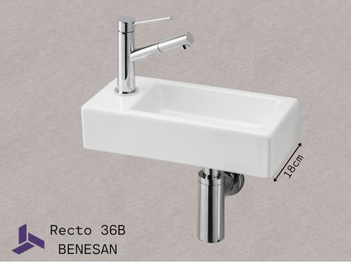 Suspended Ceramic Hand Wash | Recto 36-B Benesan