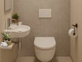 Ceramic round handwashing machine, suspended | BONN 23 Gauche