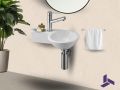 Ceramic round handwashing machine, suspended | BONN 23 Gauche