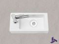 Suspended Ceramic Hand Wash 36x18cm | FRANCFORT 36 GAUCHE