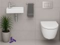 Suspended Ceramic Hand Wash 36x18cm | FRANCFORT 36 GAUCHE