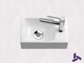 Hand basin narrow wc 18x30 cm ceramic | ROSTOCK 30 DROITE