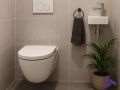 Hand basin narrow wc 18x30 cm ceramic | ROSTOCK 30 DROITE