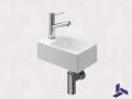 Hand basin narrow wc 18x30 cm ceramic | ROSTOCK 30 GAUCHE