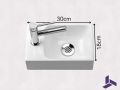 Hand basin narrow wc 18x30 cm ceramic | ROSTOCK 30 GAUCHE