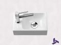 Hand basin narrow wc 18x30 cm ceramic | ROSTOCK 30 GAUCHE