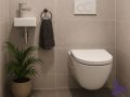 Hand basin narrow wc 18x30 cm ceramic | ROSTOCK 30 GAUCHE