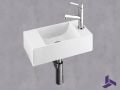 Hand washers Design 40x18 cm hanging white resin | HAMBOURG 40 DROITE