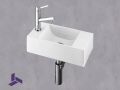 Hand washers Design 40x18 cm hanging white resin | HAMBOURG 40 GAUCHE