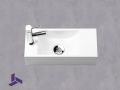 Hand washers Design 40x18 cm hanging white resin | HAMBOURG 40 GAUCHE