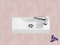 Wall-mounted washbasin 42x14.5 cm in white resin __int__ Ultra-compact | MUNICH 42 DROIT