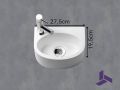 Ultra-compact wall-mounted washbasin 27.5x19.5 cm | BREME 28 GAUCHE