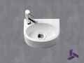 Ultra-compact wall-mounted washbasin 27.5x19.5 cm | BREME 28 GAUCHE
