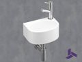 Ultra-compact wall-mounted washbasin 27.5x19.5 cm | BREME 28 DROITE