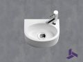 Ultra-compact wall-mounted washbasin 27.5x19.5 cm | BREME 28 DROITE