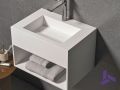 Solid Surface Washbasin 35x50cm Compact Matte White Sink PETIT ARIANNE 