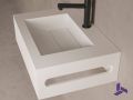 Washbasin 35x50cm, Matte White, Towel Rail MINI ARIANNE Standard