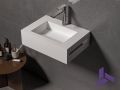 Washbasin 35x50cm, Matte White, Towel Rail MINI ARIANNE Standard