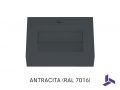 Washbasin 35x50cm, Anthracite, Towel Rail MINI ARIANNE Standard