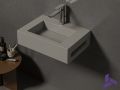 Washbasin 35x50cm, Cemento, Towel Rail  MINI ARIANNE Standard