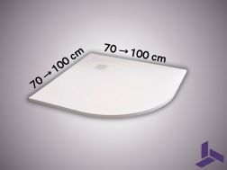 Quarter-round shower tray 70x70 cm VERONE ANGULAR
