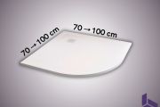 Quarter-round shower tray 90x90 cm VERONE ANGULAR