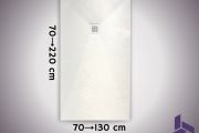 Extra-flat 110 cm non-slip shower tray VERONE