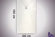 150x130 cm extra-flat non-slip shower tray VERONE