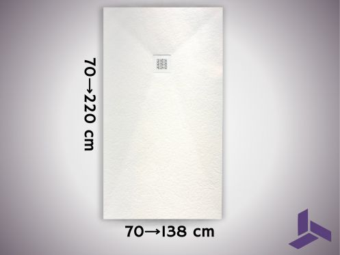 Extra-flat 100 cm non-slip shower tray VERONE