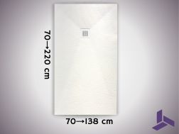Extra-flat 120 cm non-slip shower tray VERONE
