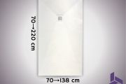 Extra-flat 160 cm non-slip shower tray VERONE
