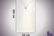 160x110 cm extra-flat non-slip shower tray VERONE