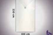 220x100 cm extra-flat non-slip shower tray VERONE