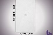 Extra-flat 230 cm non-slip shower tray VERONE XL CENTRAL 