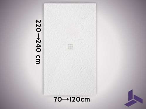 Extra-flat 230 cm non-slip shower tray VERONE XL CENTRAL 