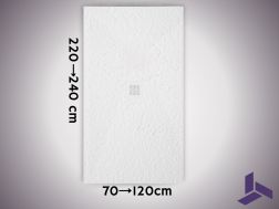 Extra-flat 240 cm non-slip shower tray VERONE XL CENTRAL