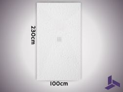 Extra-flat 230x100 cm non-slip shower tray VERONE XL CENTRAL