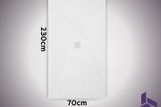 Extra-flat 230x70 cm non-slip shower tray VERONE XL CENTRAL