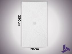 Extra-flat 230x70 cm non-slip shower tray VERONE XL CENTRAL