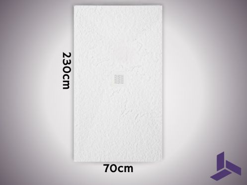 Extra-flat 230x70 cm non-slip shower tray VERONE XL CENTRAL