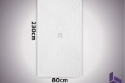 Extra-flat 230x80 cm non-slip shower tray VERONE XL CENTRAL