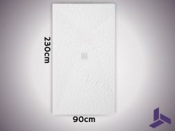 Extra-flat 230x90 cm non-slip shower tray VERONE XL CENTRAL