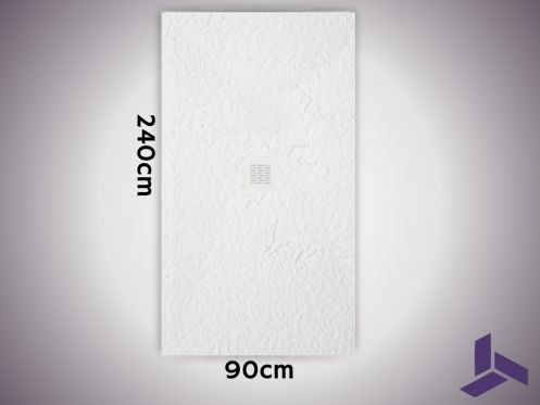 Extra-flat 240x90cm non-slip shower tray VERONE XL CENTRAL
