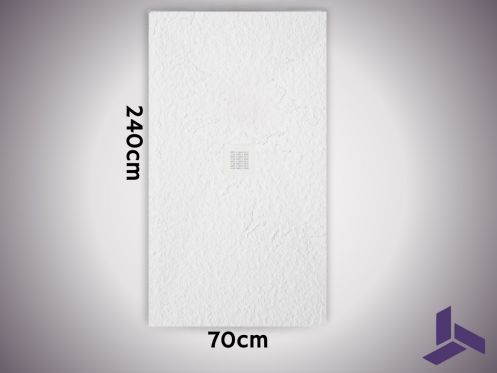 Extra-flat 240x70 cm non-slip shower tray VERONE XL CENTRAL