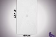 Extra-flat 240x80 cm non-slip shower tray VERONE XL CENTRAL