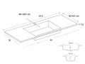 Washbasin top, Solid-Surface resin - LEEDS SOLID 40 MINI