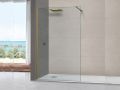Fixed walk-in shower screen 8 mm safety glass DIJON Gold