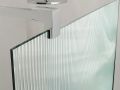 Walk-In Shower Screen Wavy Glass 8 mm DIJON WAVY silver