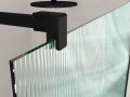 Walk-In Shower Screen Wavy Glass 8 mm DIJON WAVY BLACK
